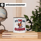 Glühwein Tasse mit Spruch It's Time for Glühwein Weihnachtsm – Schwarz [farbe:schwarz]