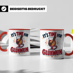 Glühwein Tasse mit Spruch It's Time for Glühwein Weihnachtsm – Rot [farbe:rot]