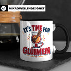 Glühwein Tasse mit Spruch It's Time for Glühwein Weihnachtsm – Schwarz [farbe:schwarz]