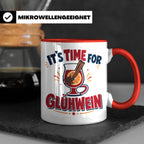 Glühwein Tasse mit Spruch It's Time for Glühwein Weihnachtsm – Rot [farbe:rot]