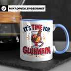 Glühwein Tasse mit Spruch It's Time for Glühwein Weihnachtsm – Blau [farbe:blau]