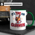 Glühwein Tasse mit Spruch It's Time for Glühwein Weihnachtsm – Grün [farbe:grün]