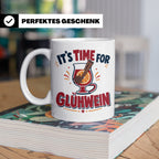 Glühwein Tasse mit Spruch It's Time for Glühwein Weihnachtsm – Weiß [farbe:weiß]