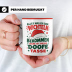 Wichtelgeschenk Tasse lustig Spruch Doofe Tasse Weihnachten  – Rot [farbe:rot]