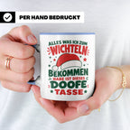 Wichtelgeschenk Tasse lustig Spruch Doofe Tasse Weihnachten  – Blau [farbe:blau]