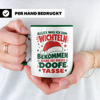 Wichtelgeschenk Tasse lustig Spruch Doofe Tasse Weihnachten  – Grün [farbe:grün]