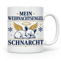 Französische Bulldogge Tasse Mein Weihnachtsengel schnarcht, – Weiß [farbe:weiß]