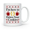 Programmierer Tasse "Delete Your Cookies" Lustiger Coder Spr – Weiß [farbe:weiß]