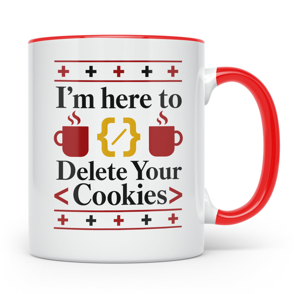 Programmierer Tasse "Delete Your Cookies" Lustiger Coder Spr – Rot [farbe:rot]