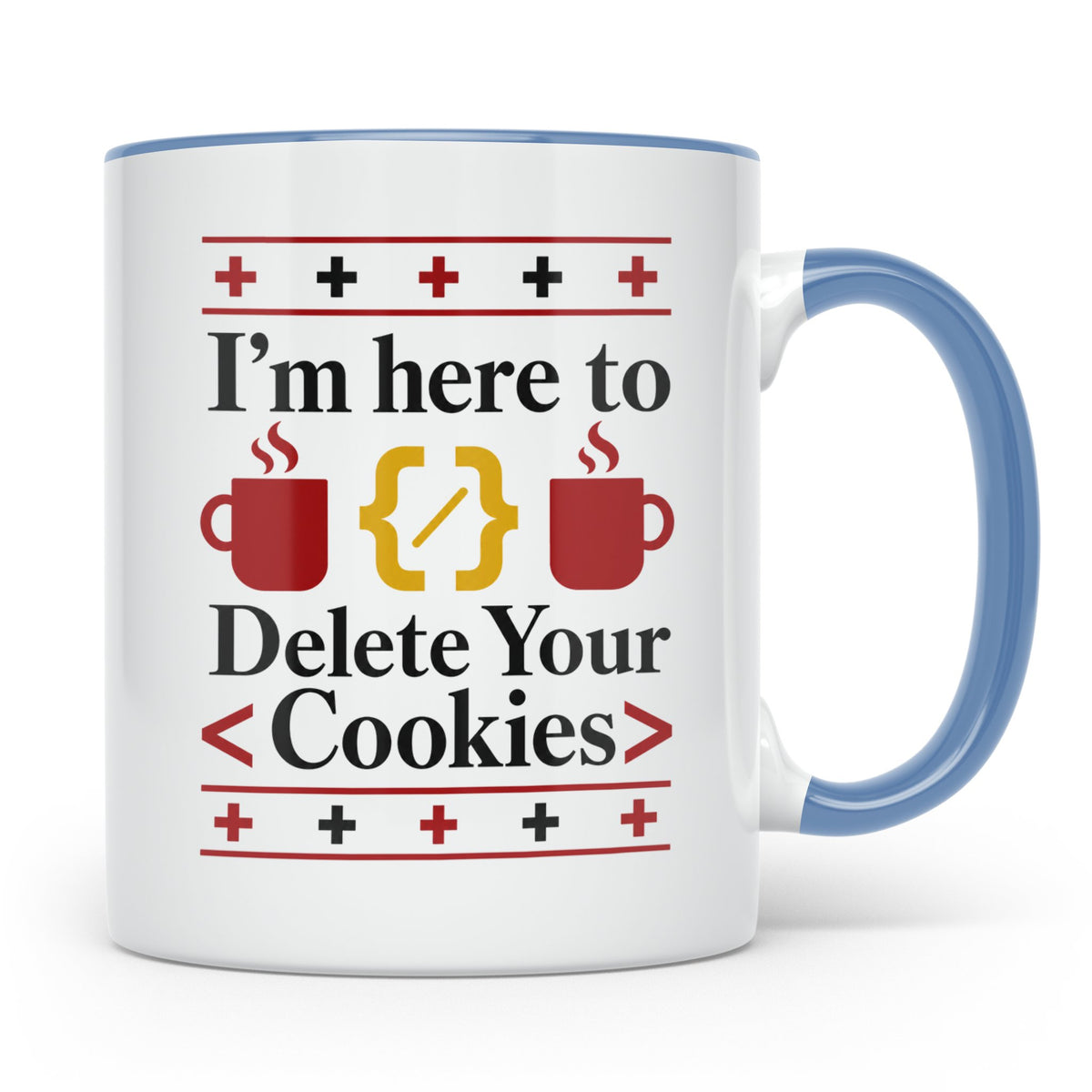 Programmierer Tasse "Delete Your Cookies" Lustiger Coder Spr – Blau [farbe:blau]