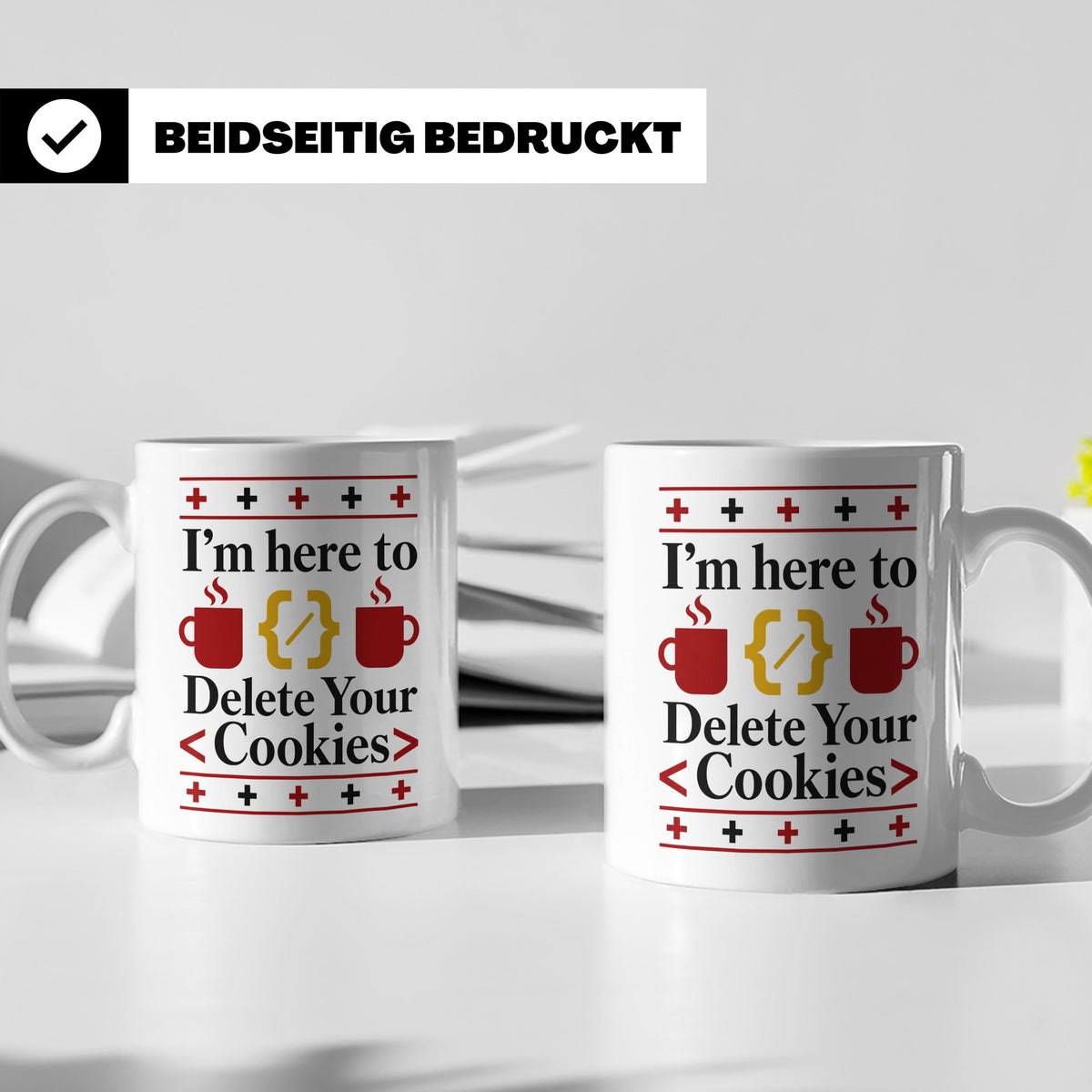 Programmierer Tasse "Delete Your Cookies" Lustiger Coder Spr – Weiß [farbe:weiß]