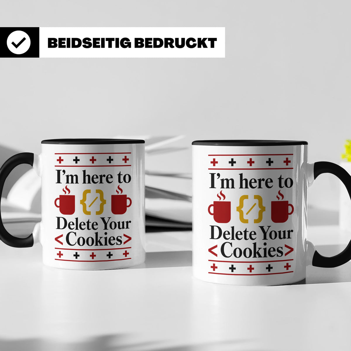 Programmierer Tasse "Delete Your Cookies" Lustiger Coder Spr – Schwarz [farbe:schwarz]