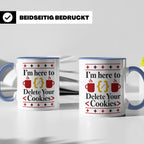 Programmierer Tasse "Delete Your Cookies" Lustiger Coder Spr – Blau [farbe:blau]