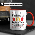 Programmierer Tasse "Delete Your Cookies" Lustiger Coder Spr – Rot [farbe:rot]
