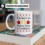 Programmierer Tasse "Delete Your Cookies" Lustiger Coder Spr – Weiß [farbe:weiß]