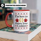 Programmierer Tasse "Delete Your Cookies" Lustiger Coder Spr – Rot [farbe:rot]