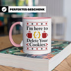 Programmierer Tasse "Delete Your Cookies" Lustiger Coder Spr – Rosa [farbe:rosa]