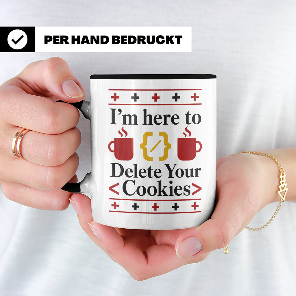 Programmierer Tasse "Delete Your Cookies" Lustiger Coder Spr – Schwarz [farbe:schwarz]