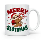 Faultier Tasse Merry Slothmas Lustiges Geschenkidee für Faul – Weiß [farbe:weiß]