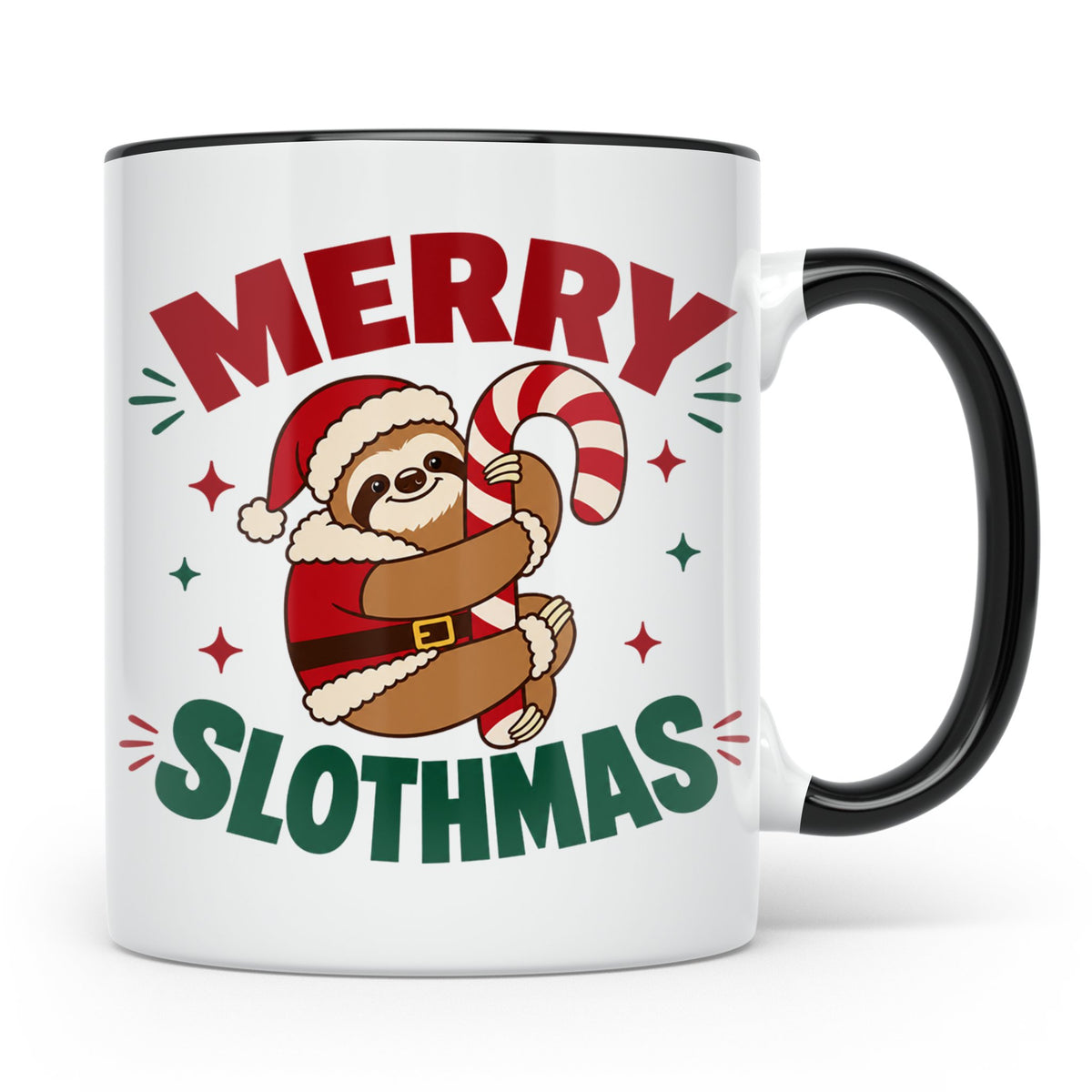 Faultier Tasse Merry Slothmas Lustiges Geschenkidee für Faul – Schwarz [farbe:schwarz]