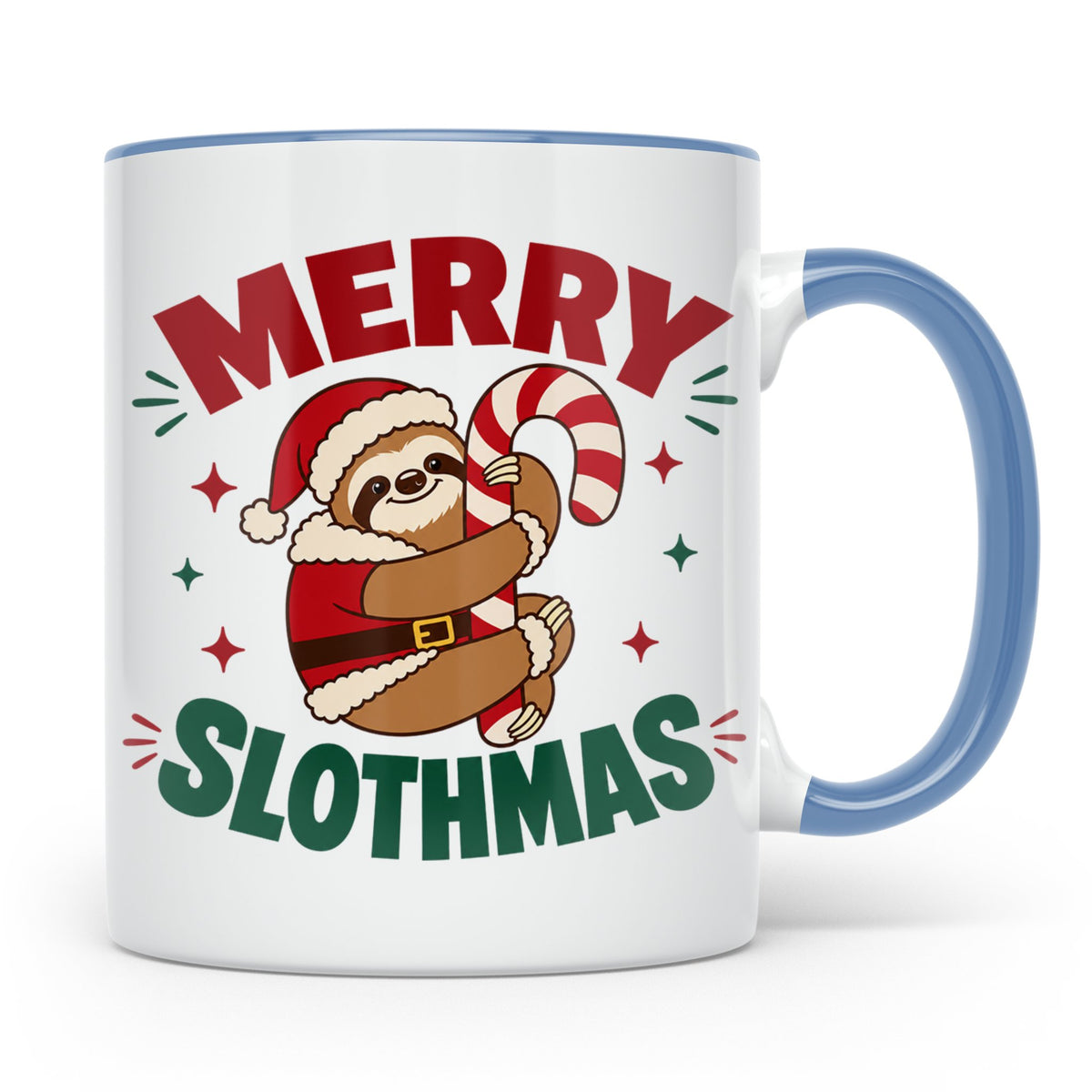 Faultier Tasse Merry Slothmas Lustiges Geschenkidee für Faul – Blau [farbe:blau]