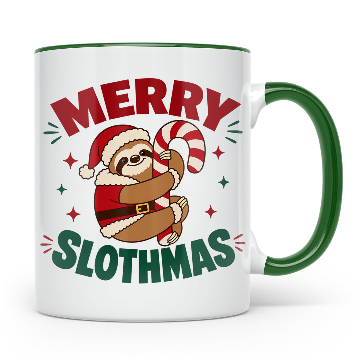 Faultier Tasse Merry Slothmas Lustiges Geschenkidee für Faul – Grün [farbe:grün]