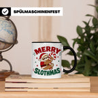 Faultier Tasse Merry Slothmas Lustiges Geschenkidee für Faul – Schwarz [farbe:schwarz]
