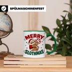 Faultier Tasse Merry Slothmas Lustiges Geschenkidee für Faul – Grün [farbe:grün]