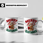 Faultier Tasse Merry Slothmas Lustiges Geschenkidee für Faul – Weiß [farbe:weiß]