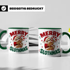 Faultier Tasse Merry Slothmas Lustiges Geschenkidee für Faul – Grün [farbe:grün]