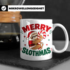 Faultier Tasse Merry Slothmas Lustiges Geschenkidee für Faul – Weiß [farbe:weiß]