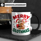 Faultier Tasse Merry Slothmas Lustiges Geschenkidee für Faul – Schwarz [farbe:schwarz]