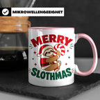 Faultier Tasse Merry Slothmas Lustiges Geschenkidee für Faul – Rosa [farbe:rosa]