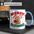Faultier Tasse Merry Slothmas Lustiges Geschenkidee für Faul – Blau [farbe:blau]