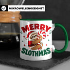 Faultier Tasse Merry Slothmas Lustiges Geschenkidee für Faul – Grün [farbe:grün]