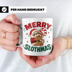Faultier Tasse Merry Slothmas Lustiges Geschenkidee für Faul – Weiß [farbe:weiß]