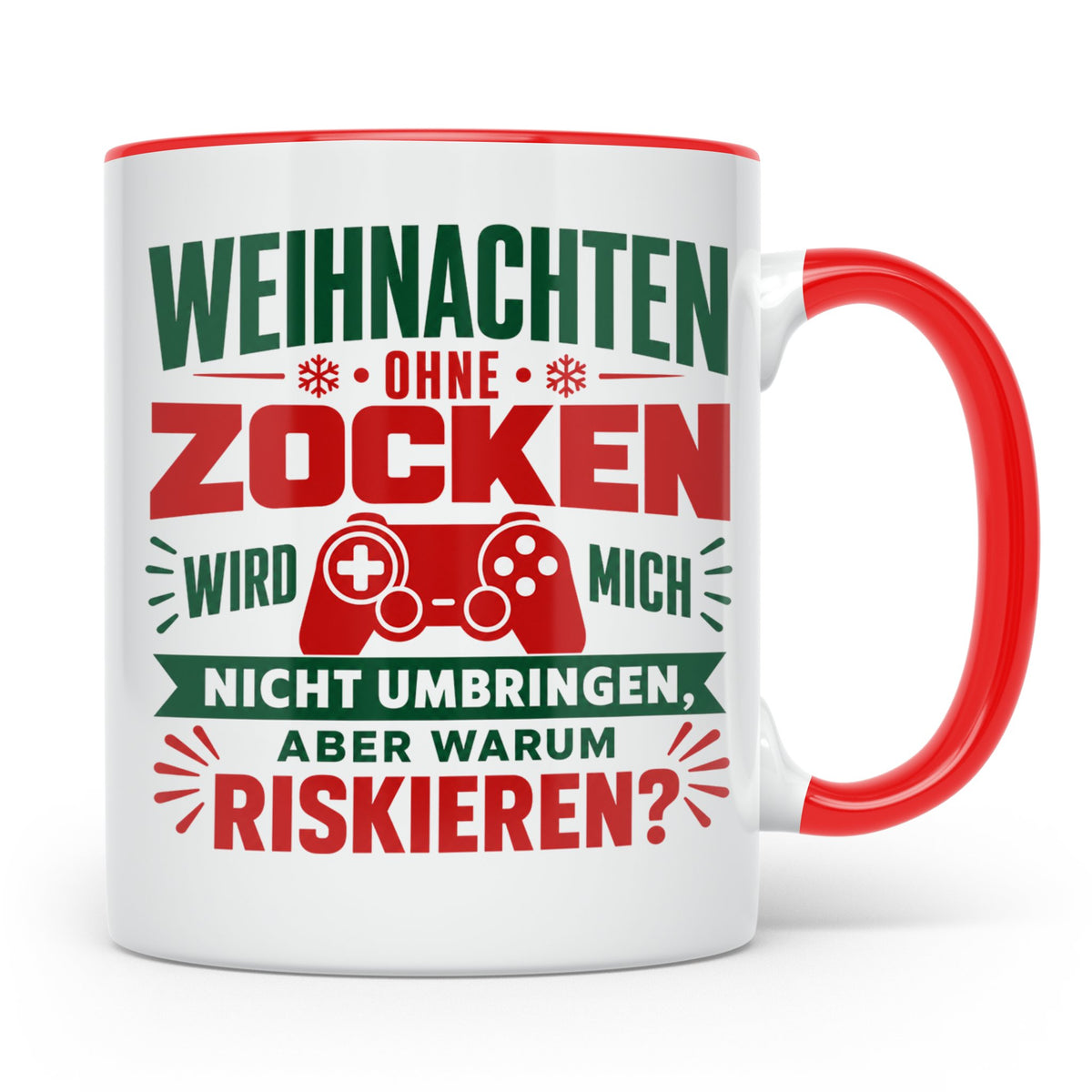 Zocker Tasse Weihnachten lustiger Spruch Gamer Controller to – Rot [farbe:rot]