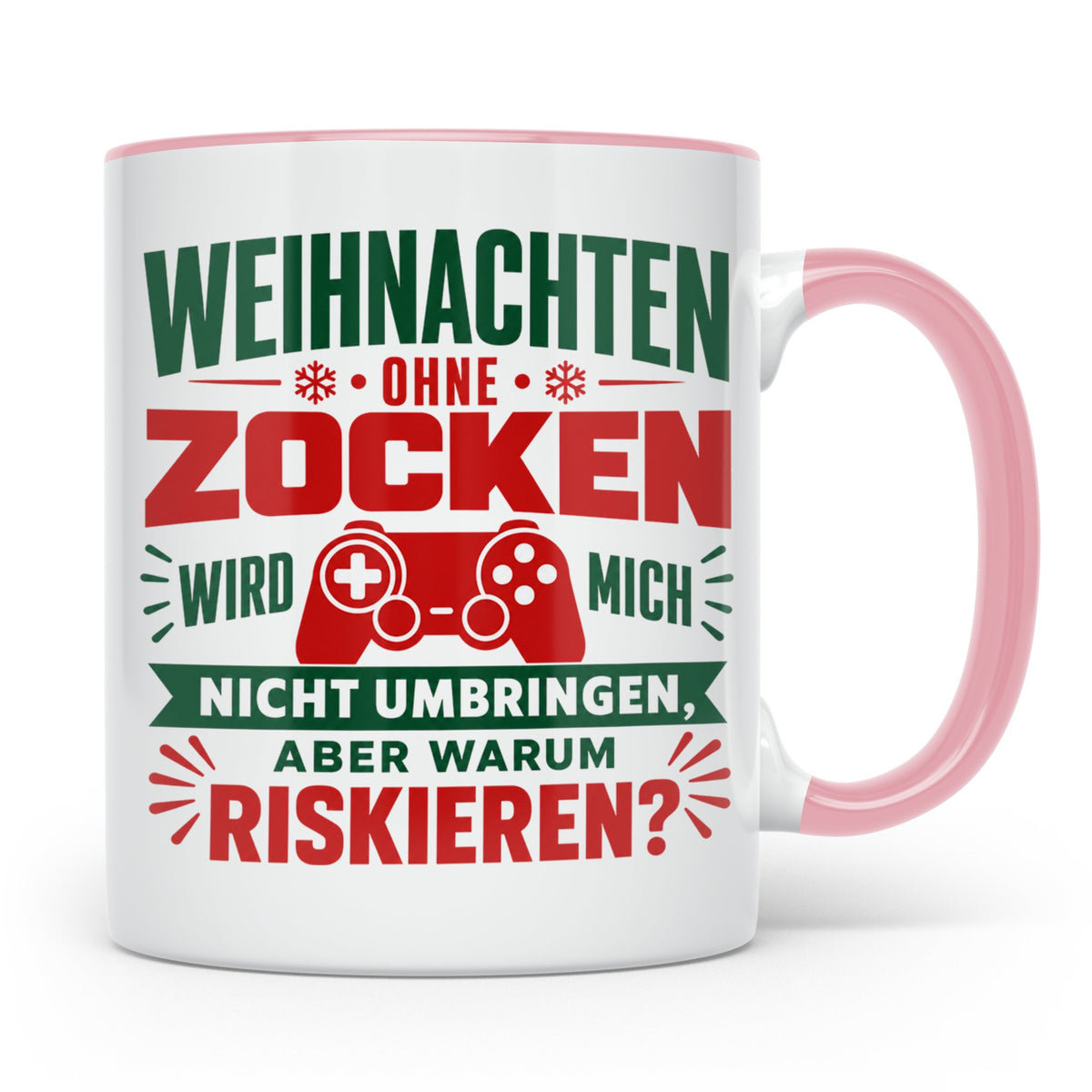 Zocker Tasse Weihnachten lustiger Spruch Gamer Controller to – Rosa [farbe:rosa]