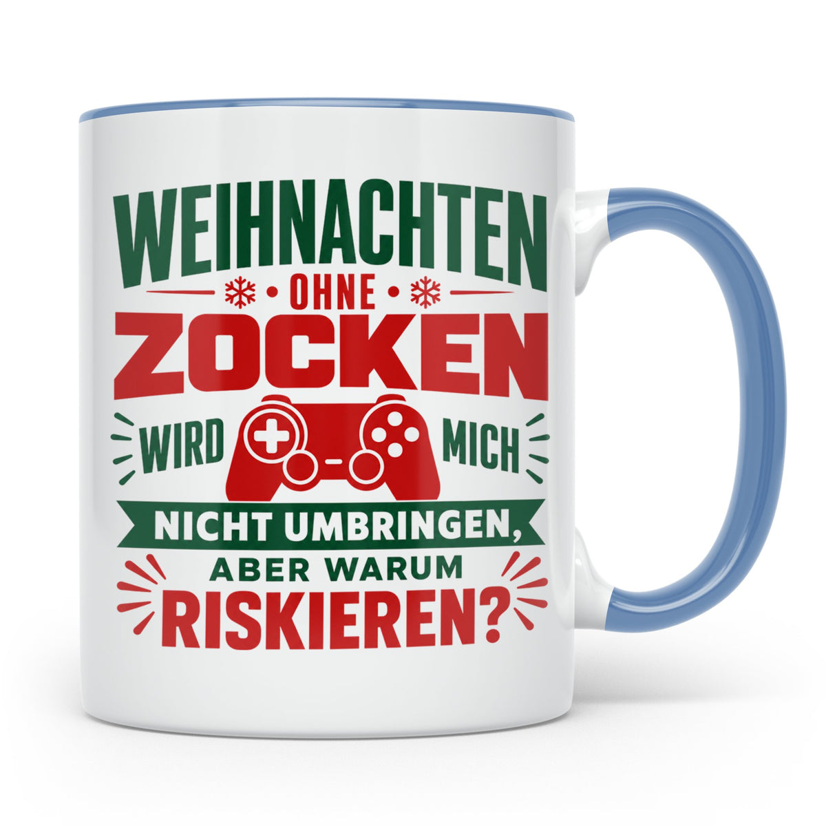 Zocker Tasse Weihnachten lustiger Spruch Gamer Controller to – Blau [farbe:blau]