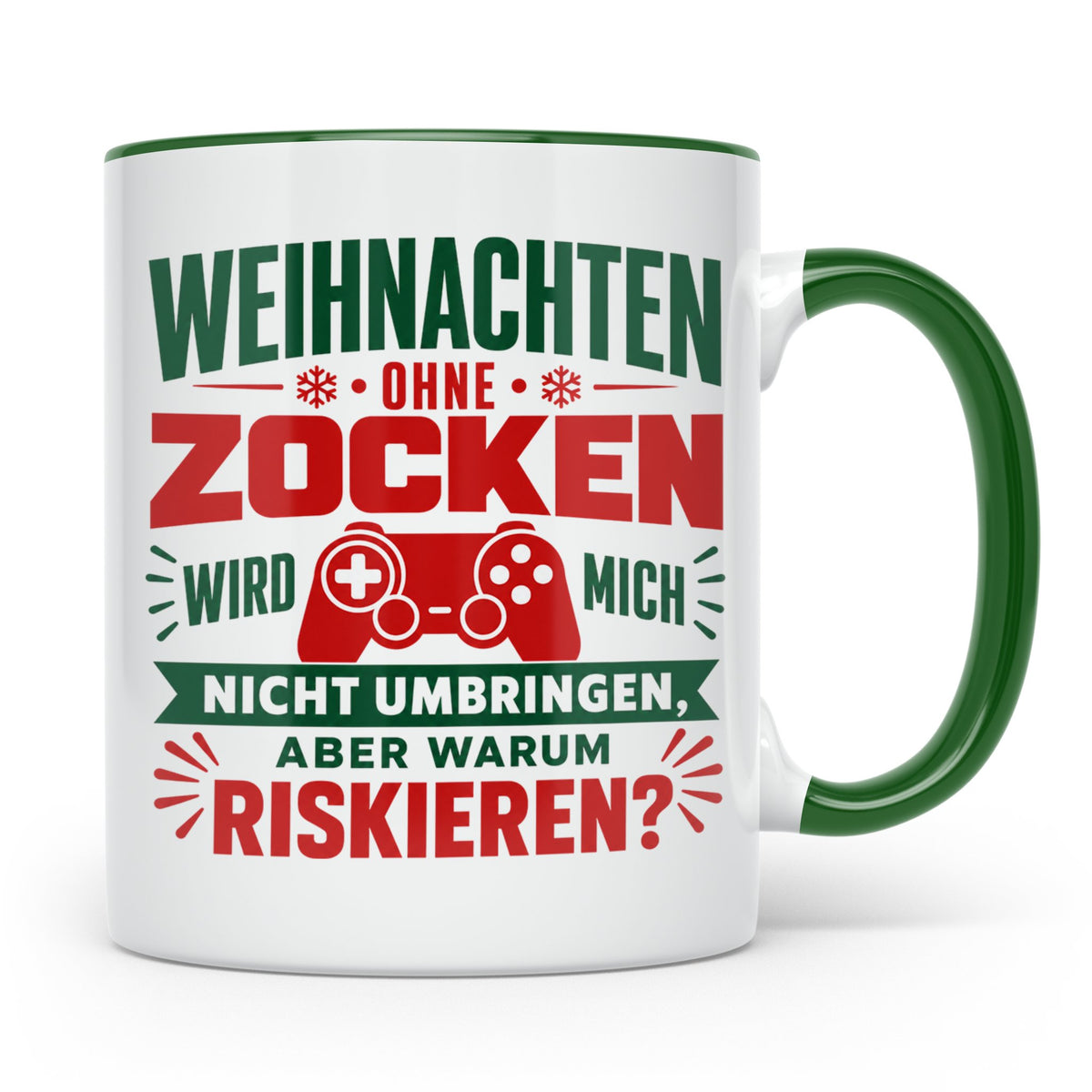 Zocker Tasse Weihnachten lustiger Spruch Gamer Controller to – Grün [farbe:grün]