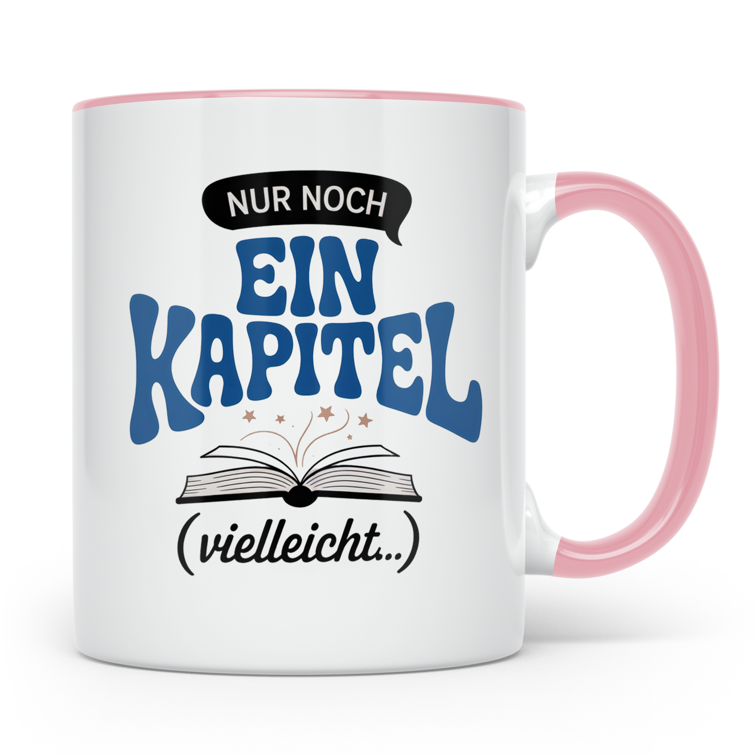 Buchliebhaber Tasse - Nur noch ein Kapitel Leseratte Geschen – Rosa [farbe:rosa]