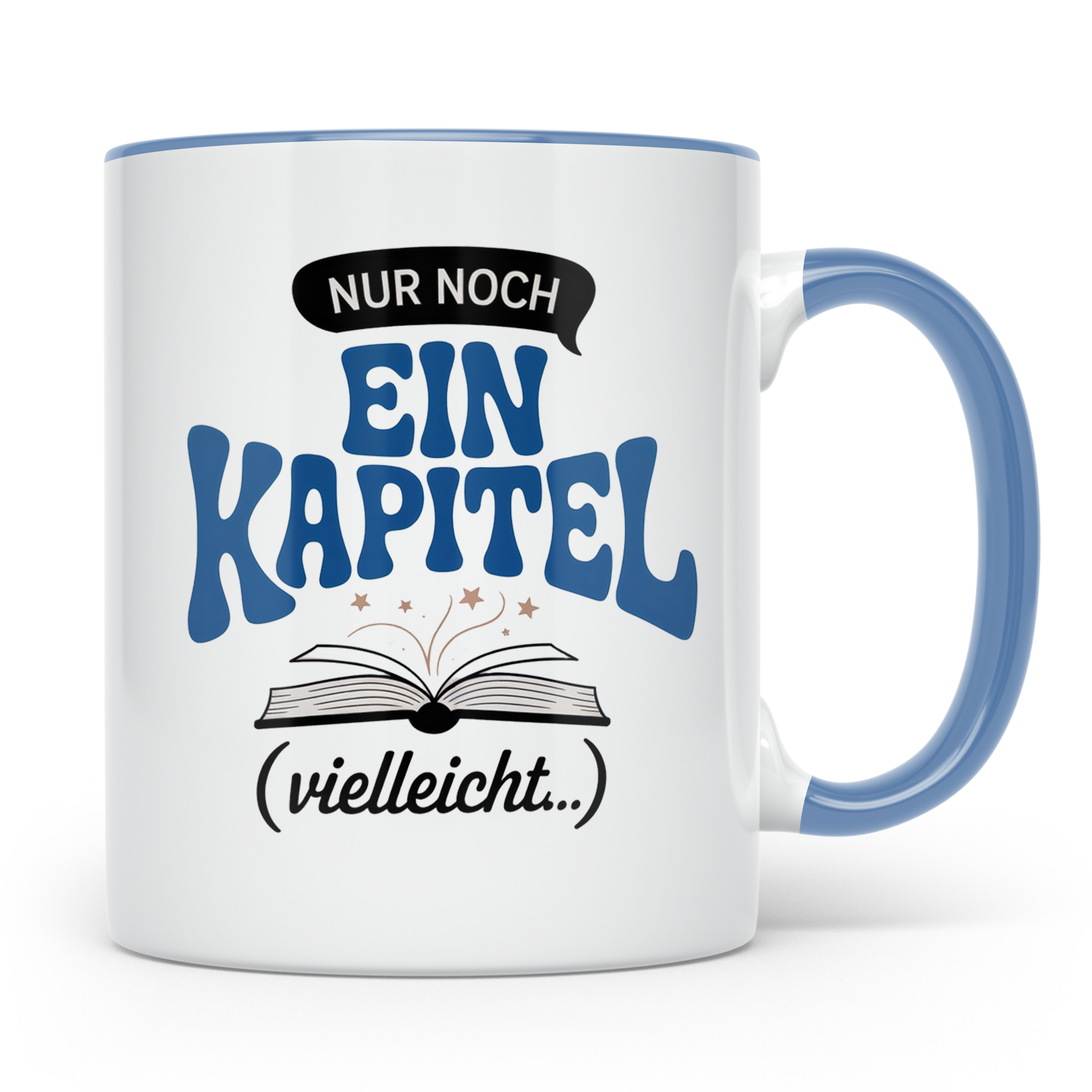 Buchliebhaber Tasse - Nur noch ein Kapitel Leseratte Geschen – Blau [farbe:blau]