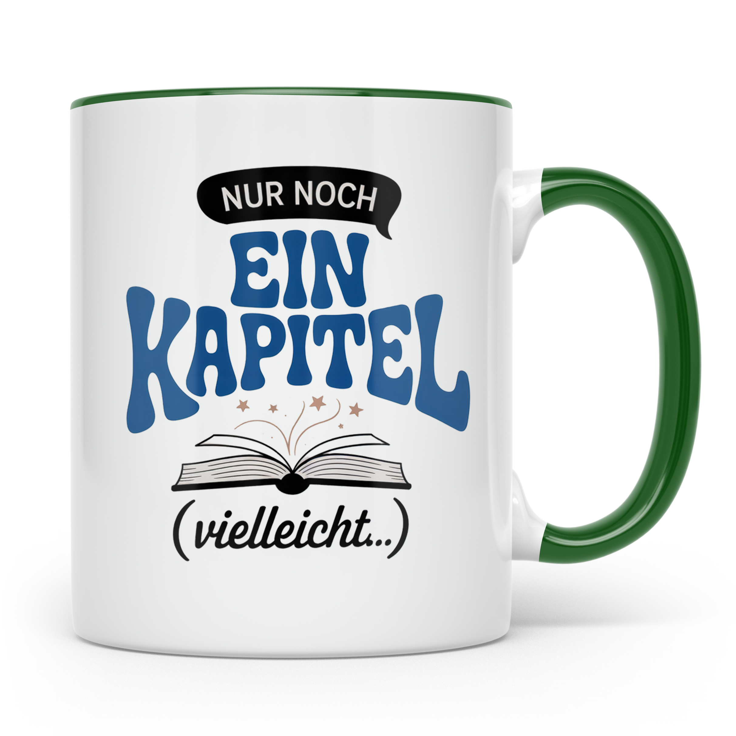 Buchliebhaber Tasse - Nur noch ein Kapitel Leseratte Geschen – Grün [farbe:grün]