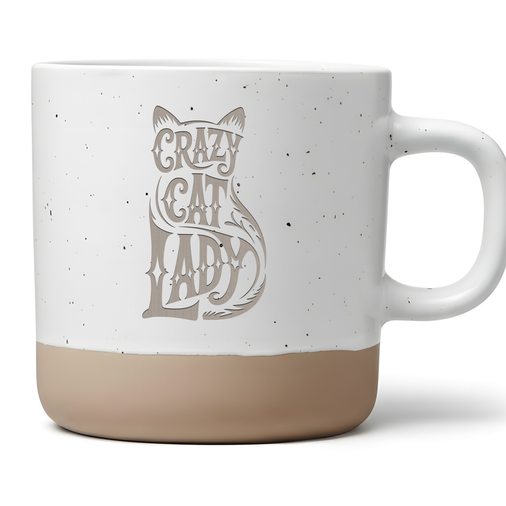 Katze Tasse Crazy Cat Lady Geschenk für Katzenliebhaber Kaffeetasse Lustig Katzenmama Geburtstag Design Teetasse Frauen Geschenkidee