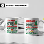 Lustige Tasse Weihnachten Familie Spruch, Bestes Geschenkide – Weiß [farbe:weiß]