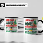 Lustige Tasse Weihnachten Familie Spruch, Bestes Geschenkide – Schwarz [farbe:schwarz]