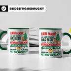 Lustige Tasse Weihnachten Familie Spruch, Bestes Geschenkide – Grün [farbe:grün]