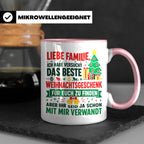 Lustige Tasse Weihnachten Familie Spruch, Bestes Geschenkide – Rosa [farbe:rosa]