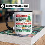 Lustige Tasse Weihnachten Familie Spruch, Bestes Geschenkide – Schwarz [farbe:schwarz]
