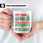 Lustige Tasse Weihnachten Familie Spruch, Bestes Geschenkide – Weiß [farbe:weiß]